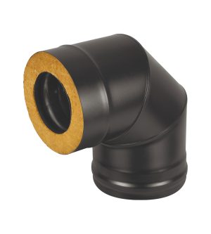 Сэндвич-колено D150/250 BLACK (AISI 430/0,8мм) 90*