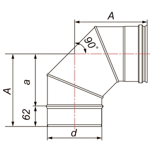 Отвод 90 d200мм — изображение 2