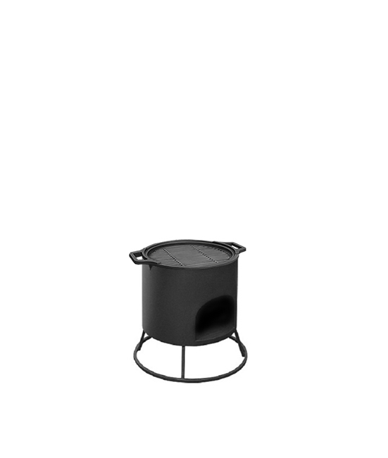 Решетка чугунная круглая Везувий "СТЕЙК" Ø380мм (с ручками) — изображение 2