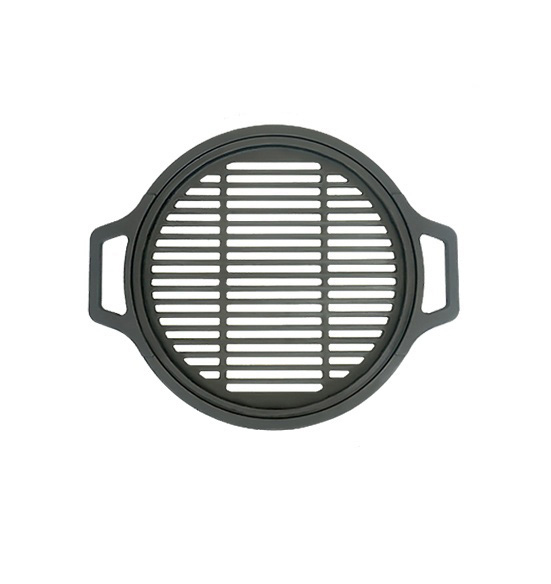 Решетка чугунная круглая Везувий "СТЕЙК" Ø380мм (с ручками) — изображение 3
