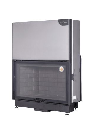 Каминная топка Экокамин ВЕГА 1200 PB принтинг черный шамот подовое горение