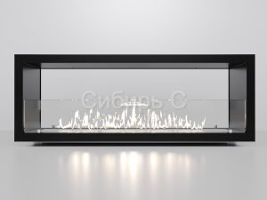 Сквозной биокамин 1000х400-500х250-300, стекла 10-15 см