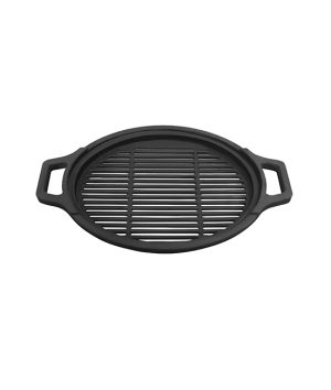 Решетка чугунная круглая Везувий "СТЕЙК" Ø380мм (с ручками)