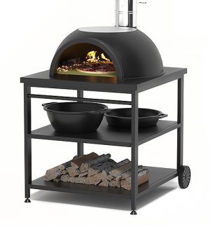 Садовая чугунная печь Legenda Garden на подставке (немецкий шамот)