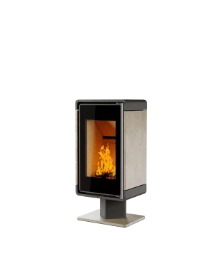 ПЕЧЬ-КАМИН АСТОВ КУБ (ПК 4581) (КАМ. НА НИЗКОЙ НОГЕ)