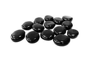 Декоративные керамические камни черные 14 шт (ZeFire)