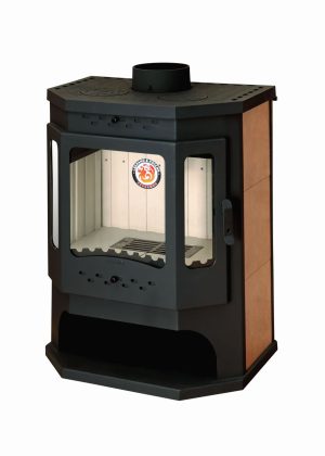 Печь-камин Бавария ПРИЗМАТИК с плитой