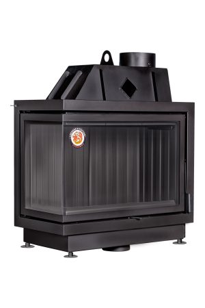 Каминная топка Альфа 800 LB два стекла черный шамот
