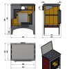 Печь-Камин ВЕЗУВИЙ ПК-04 (240) с плитой талькохлорит 12 кВт (200 м3) Ø115мм