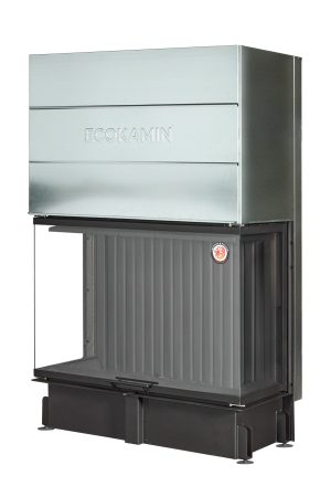 Каминная топка ДЕЛЬТА 1200х800х450PB подовая черный шамот