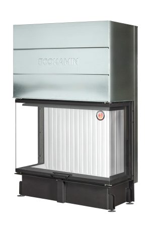 Каминная топка Экокамин ДЕЛЬТА 1200х800х450 P три стекла подовая