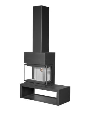Камин МАДРИД на дровнике Гигант слева подовый