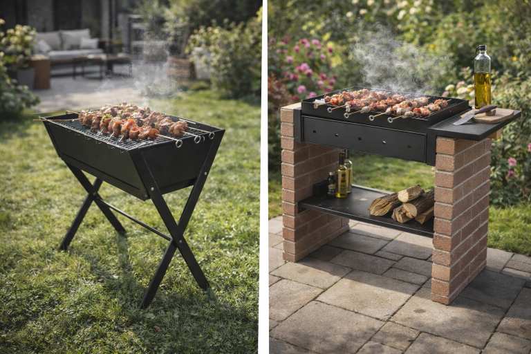 Как выбрать мангал для дачи: переносной или стационарный