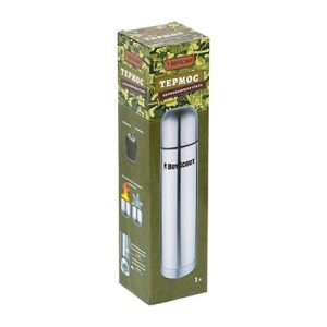 Термос c металлической колбой 1 л. нерж. сталь