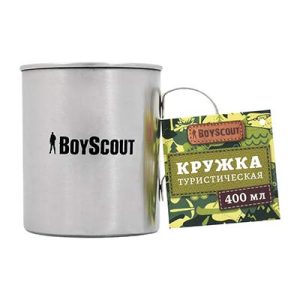 Кружка туристическая 400 мл нерж. сталь BOYSCOUT
