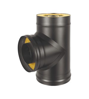 Сэндвич-тройник D 150/250 BLACK (AISI 430/0,8мм) 90*