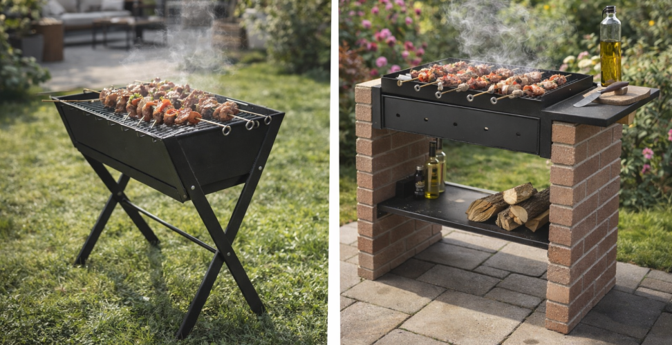 Как выбрать мангал для дачи: переносной или стационарный