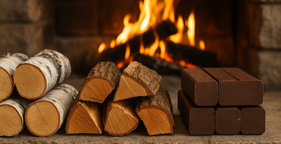 Какие дрова лучше для камина: берёза, дуб или брикеты